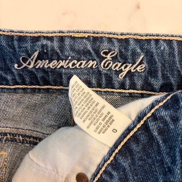 American Eagle Sequin Pocket Distressed Denim Shorts 0 - Picture 3 of 3
